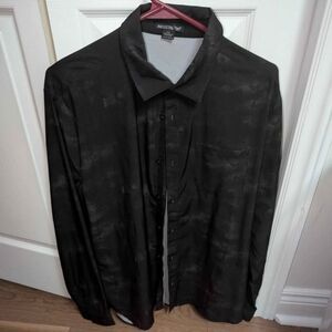 Black Button-Up Dress Shirt